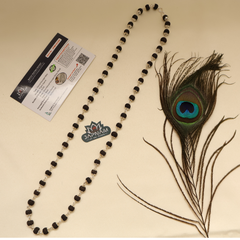 🌿 Silver-Plated Eternal Karungali Mala (Lab certified) – Crafted from Authentic Ebony Wood 🌟 + 🎁 Free Laxmi Silver Plated Coin! 🖤✨