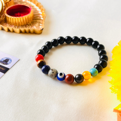 🌟 Super 9 Chakra Bracelet + 🪙 Gift (Laxmi Ji Silver-Plated Coin)