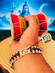 ✨ Modern Silver-Plated 5 Mukhi Rudraksha Bracelet (Lab certified) – Buy 1 Get 1 Free + 🎁 Mysterious Gift