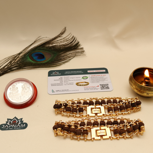 Japnam Rudraksha Rakhi Combo – Choose Rakhi for Brother, Bhai-Bhabhi, or Sister (Lab certified rudraksha)