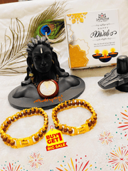 ๐ช ๐๐ข๐ฐ๐๐ฅ๐ข ๐๐ฉ๐๐๐ข๐๐ฅ : Original Natural Rudraksha Bracelet (5 Mukhi) -Buy 1 Get 1 Free! (Lab Tested) + ๐
๐ซ๐๐ ๐ Laxmi Ganesha Silver Plated Coin