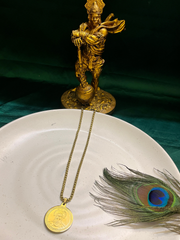 Hanuman Gold-Plated Chain Pendant For Men ( 24 Inch ) + Mysterious🎁Gift
