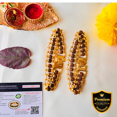 (1 +1+Gift) Original Natural Rudraksha Bracelet (5 Mukhi) - (Lab Tested) + Free 🎁Mysterious Gift