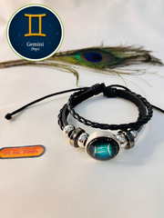 ๐ชZodiac Leather Bracelet โ Personalised Style & Celestial Energy๐