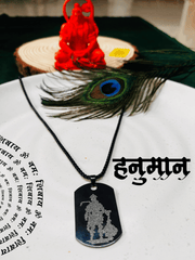 Hanuman Chalisa Micro-carved Pendant With Chain + Free (Modern 5 Mukhi Rudraksha Bracelet) + Mysterious🎁Gift
