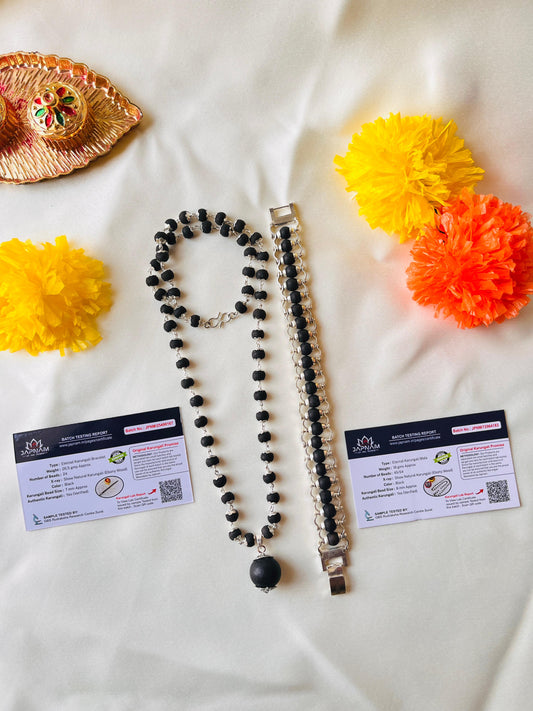 🌿 Authentic Karungali Divine Mala & Bracelet (Lab-Certified) + Free Gift 🎁