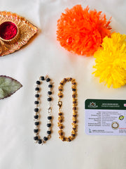 🌿 Divine Duo: Karungali + Rudraksha (5 Mukhi) Modern Bracelets Combo (Lab-Certified) 🔱✨