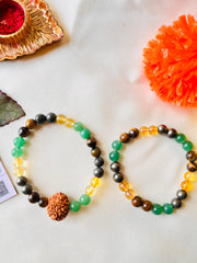 ✨ Authentic – 7 Mukhi Money Magnet Bracelet + Money Magnet Bracelet Combo (Lab-Certified) + 🎁 Free Gift Inside!