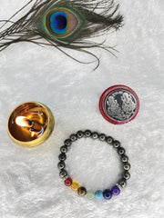 Money Magnet Fusion Band + 7 Chakra Pyrite Bracelet Combo – Amplify Wealth & Balance ✨💰+ Gift 🎁 Laxmi Silver Plated Coin