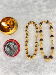 Gold Plated Elegant Rudraksha Bracelet for Women – (Buy 1 Get 1 Free + Mystery Gift!) Divine Style with Spiritual Benefits! ✨