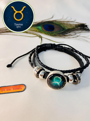 ๐ชZodiac Leather Bracelet โ Personalised Style & Celestial Energy๐