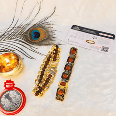 Japnam Rudraksha Rakhi Combo – Choose Rakhi for Brother, Bhai-Bhabhi, or Sister (Lab certified rudraksha)