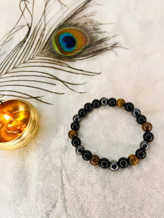 Triple Protection Stone Bracelet – A Powerful Talisman for Mind, Body & Soul Protection ✨🛡️