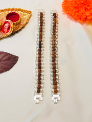 ✨ Modern Silver-Plated 5 Mukhi Rudraksha Bracelet (Lab certified) – Buy 1 Get 1 Free + 🎁 Mysterious Gift