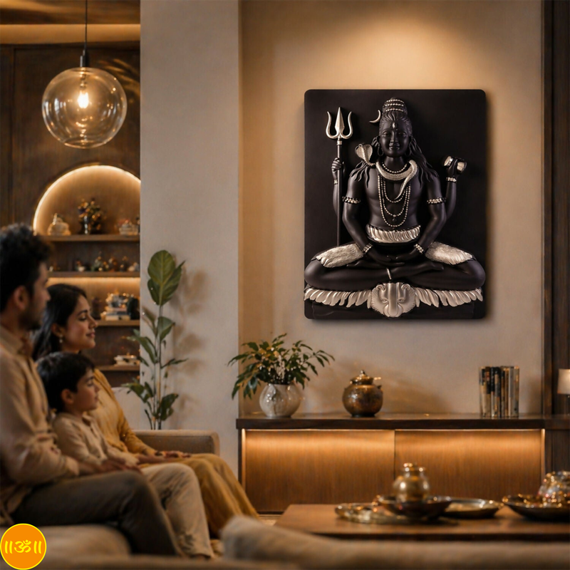 🕉️ Lord Shiva Meditating 3D Wall Art Frame 🖼️