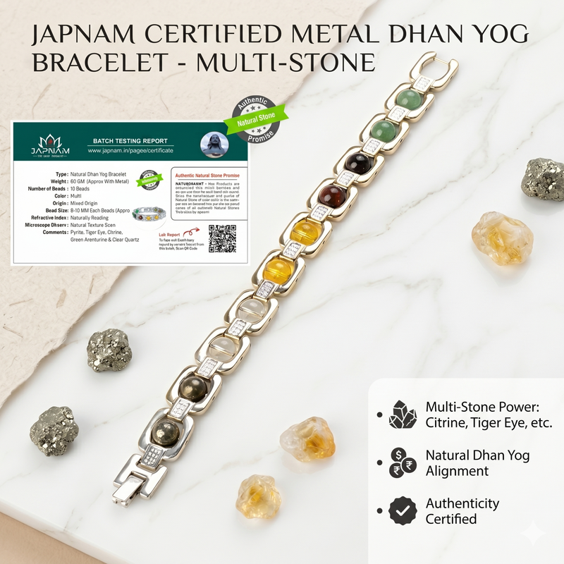 Metal Silver Dhan Yog Bracelet