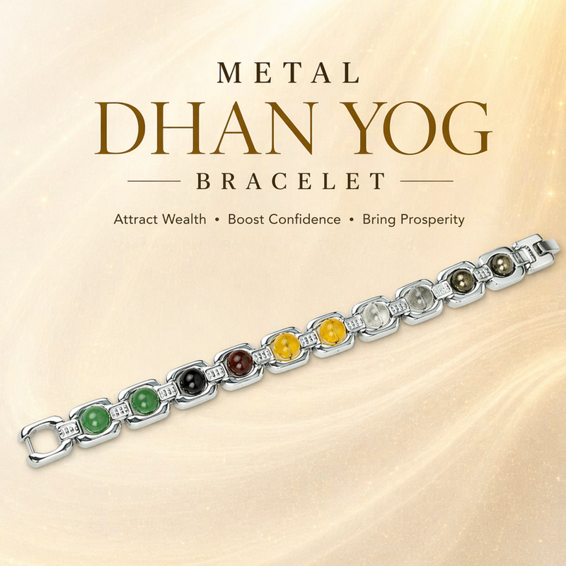 Metal Silver Dhan Yog Bracelet