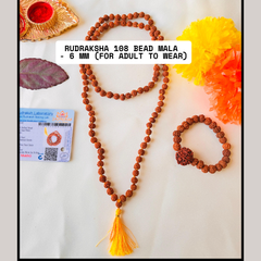 Original 5 Mukhi Rudraksha Jaap Mala 108 Beads (Lab tested) – Unlock Divine Energy! + Free Rudraksha Bracelet & Mysterious Gift!✨