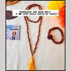 Original 5 Mukhi Rudraksha Jaap Mala 108 Beads (Lab tested) – Unlock Divine Energy! + Free Rudraksha Bracelet & Mysterious Gift!✨