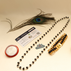 🌿 Silver-Plated Eternal Karungali Mala + bracelet combo (Lab certified) – Crafted from Authentic Ebony Wood 🌟 + 🎁 Free Laxmi Silver Plated Coin! 🖤✨