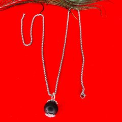 🌿 Karungali Large Bead Chain + Bracelet Combo (Lab Certified) – Crafted from Authentic Ebony Wood 🌟 + 🎁 Free Laxmi Silver Plated Coin! 🖤✨
