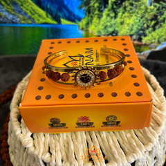 Gold plated Om Sun Rudraksha Bracelet For Men And Women + Mysterious🎁Gift