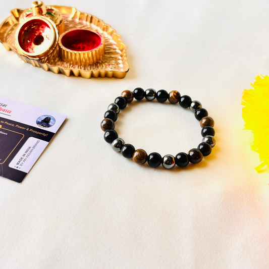 Triple Protection Stone Bracelet – A Powerful Talisman for Mind, Body & Soul Protection ✨🛡️