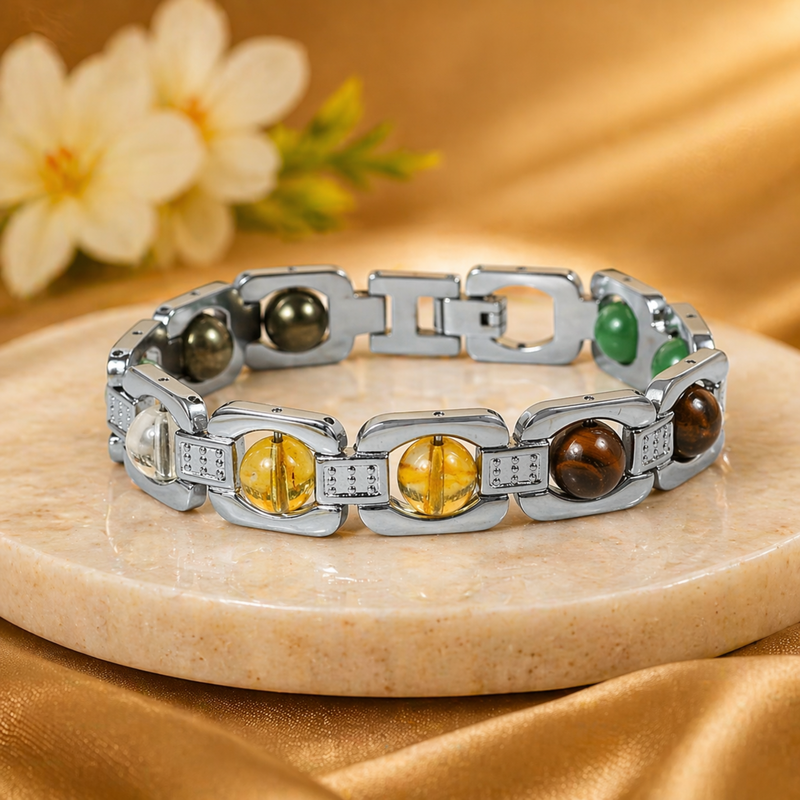 Metal Silver Dhan Yog Bracelet