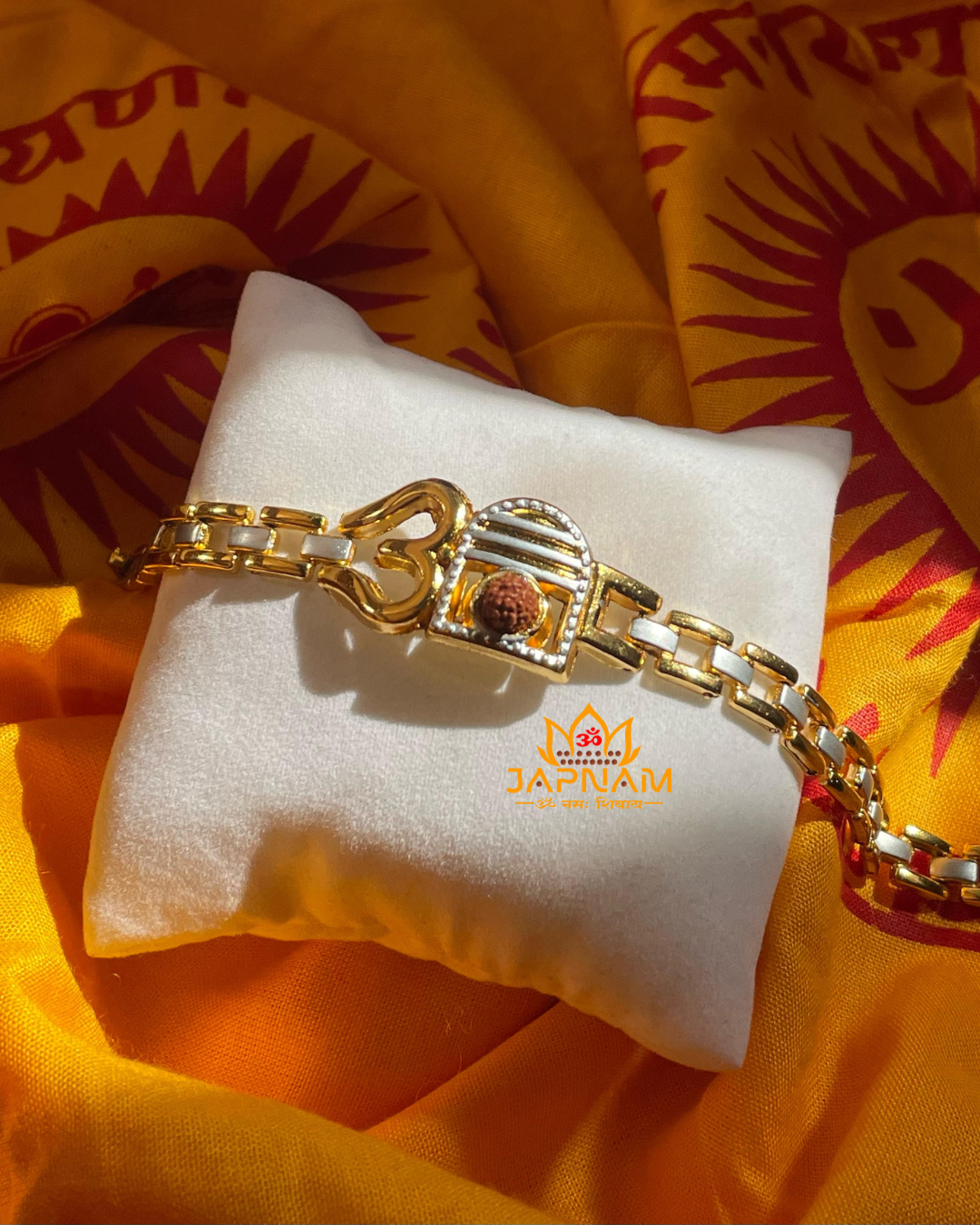 Natural Rudraksha Shivlinga-Trishool 5 Mukhi Spiritual Bracelet + Mysterious🎁Gift