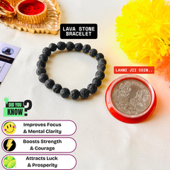 Lava Natural Stone Bracelet – A Fiery Talisman for Strength, Grounding & Transformation