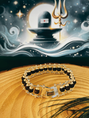 Silver Plated Modern Rudraksha Bracelet (5 Mukhi) -Buy 1 Get 1 Free! (Lab Tested) + Mysterious🎁Gift