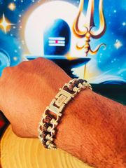 Silver Plated Modern Rudraksha Bracelet (5 Mukhi) -Buy 1 Get 1 Free! (Lab Tested) + Mysterious🎁Gift
