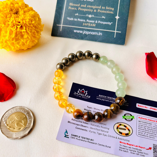 (Lab Certified) - Money Magnet Fusion Band + Free Laxmi Coin 🎁