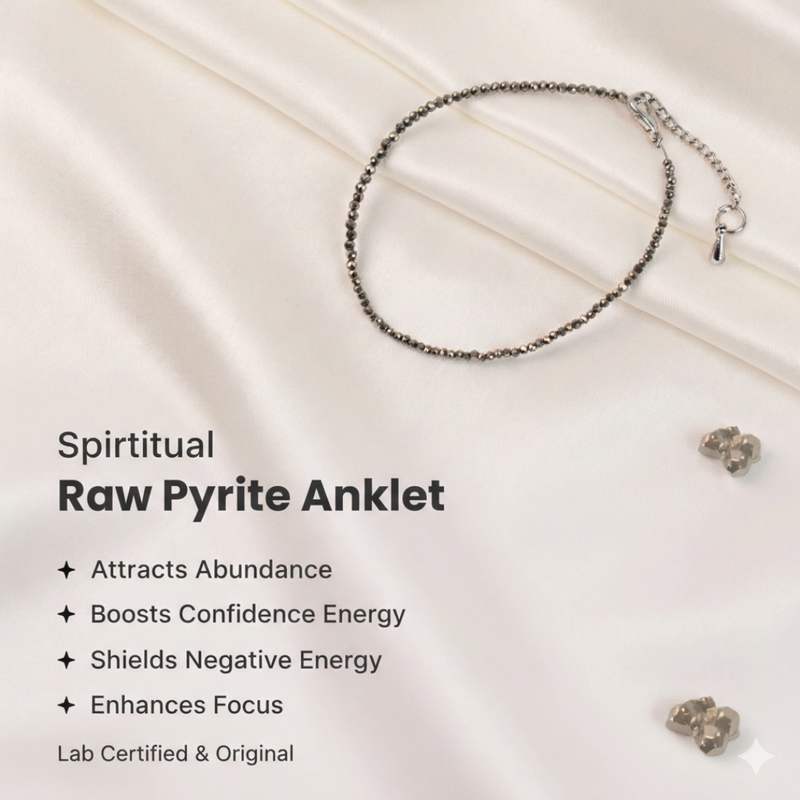 Raw Pyrite Anklet (100% Authentic Pyrite)