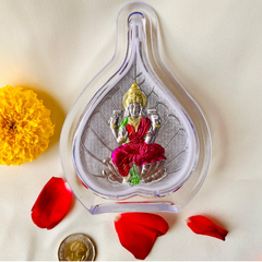Lakshmi Kripa Combo – 7 Mukhi Rudraksha & 999 Silver Leaf Laxmi Ji Frame (Lab Certified) + 🎁 Mystery Gift