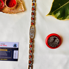 ✨ Elegant Om Rudraksha Dual-Tone Bracelet- (Anti-Tarnished & Authentic) + 🎁 Mysterious Gift