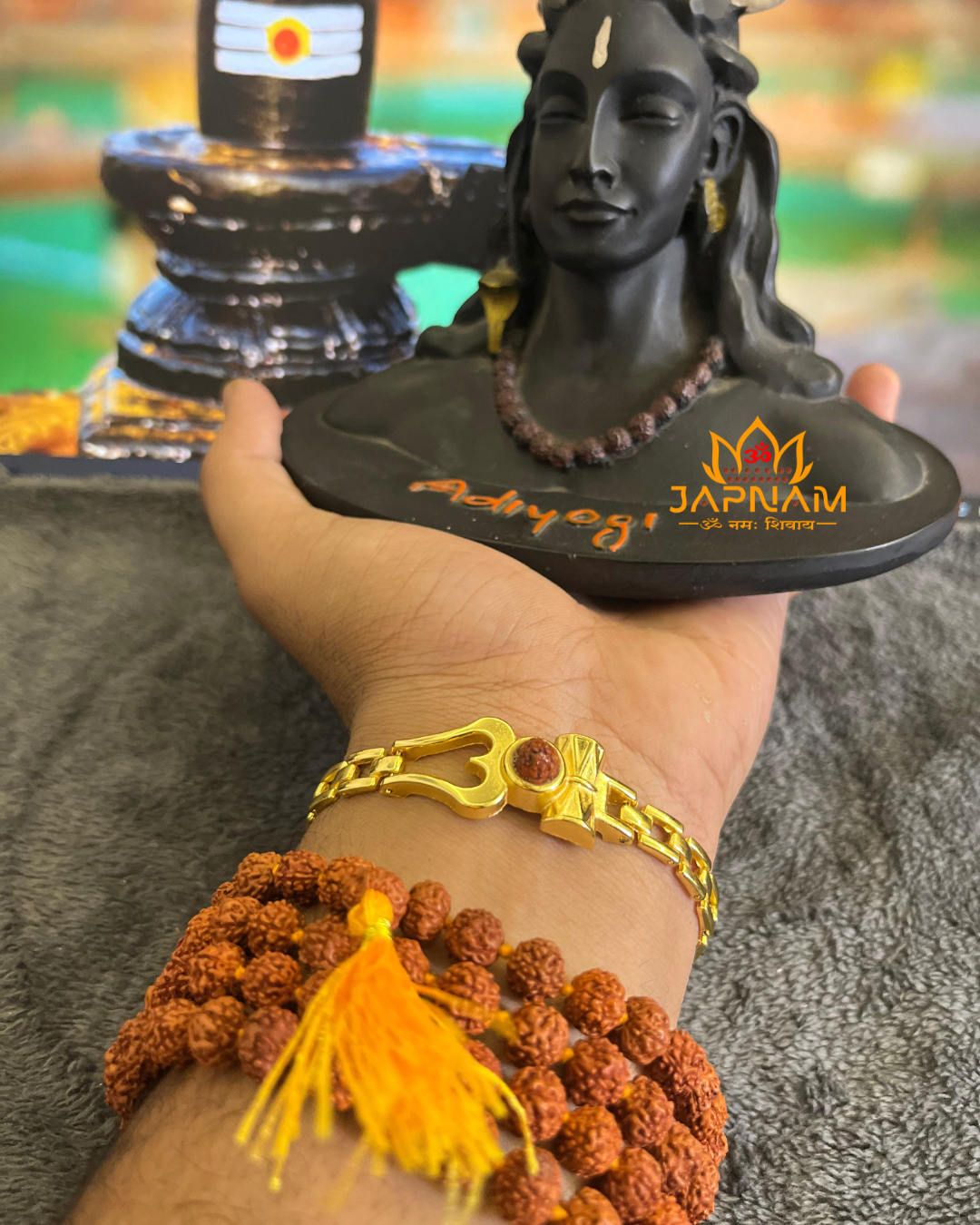 Golden Plated Om Rudraksha Damroo Spiritual Bracelet - Buy 1 Get 1 Free!! +Mysterious🎁Gift