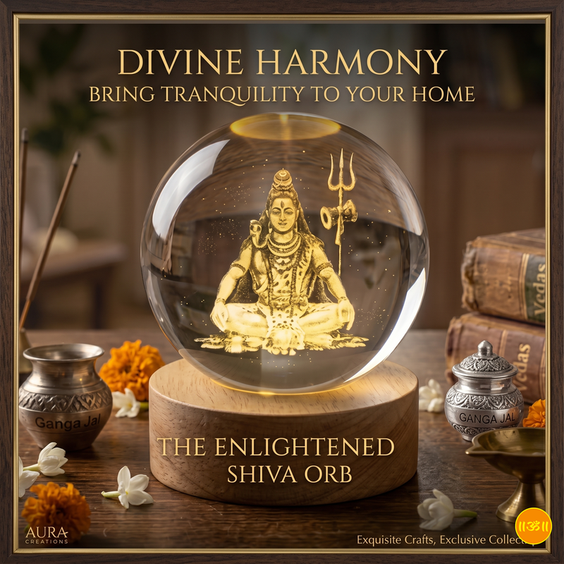 🕉️ 3D Meditation Shiva Crystal Lamp