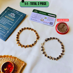 Gold Plated Elegant Rudraksha Bracelet for Women – (Buy 1 Get 1 Free + Mystery Gift!) Divine Style with Spiritual Benefits! ✨