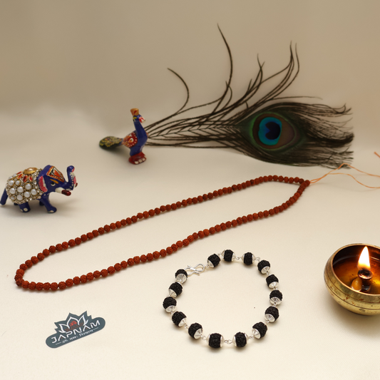 Original 5 Mukhi Rudraksha Jaap Mala 108 Beads (Lab tested) – Unlock Divine Energy! + Free Rudraksha Bracelet & Mysterious Gift!✨