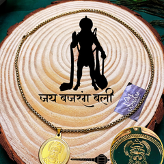 Hanuman Gold-Plated Chain Pendant For Men ( 24 Inch ) + Mysterious🎁Gift