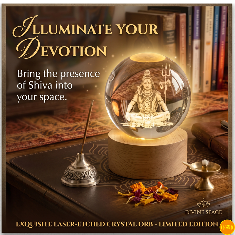 🕉️ 3D Meditation Shiva Crystal Lamp