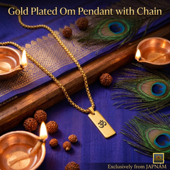 Divine Harmony Combo – Gold-Plated OM Pendant & Rudraksha Bracelet + Mystery Gift! 🎁✨