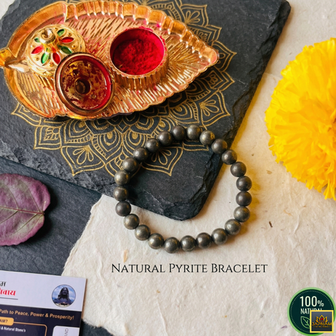 Natural Pyrite Bracelet – A Powerful Stone for Wealth, Success, Confidence & Protection ✨💰