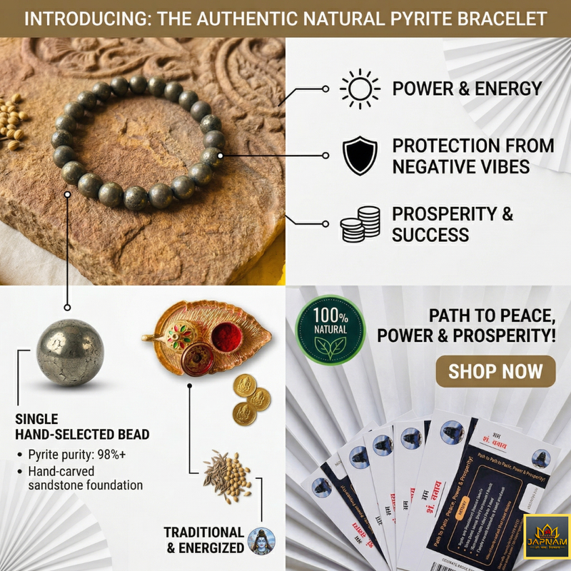 Natural Pyrite Bracelet – A Powerful Stone for Wealth, Success, Confidence & Protection ✨💰