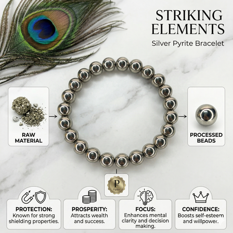 Silver Pyrite Bracelet – A Powerful Stone for Wealth, Success, Confidence & Protection ✨💰