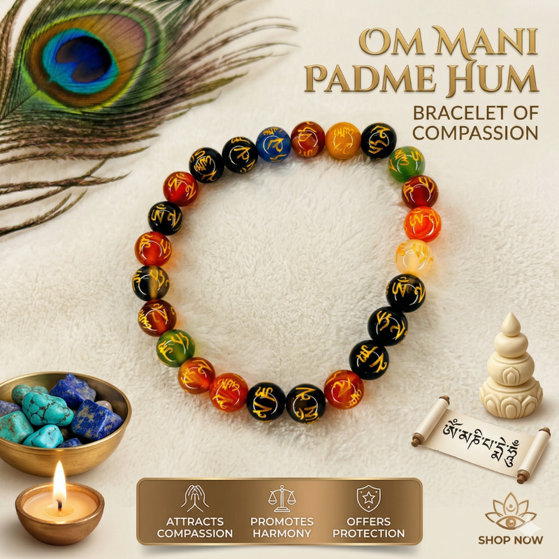Om Mani Bracelet – A Sacred Symbol of Spirituality, Protection & Inner Peace 🕉️✨