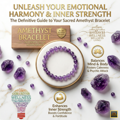 💜 Amethyst Bracelet + 🪙 Gift (Laxmi Ji Silver-Plated Coin)