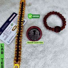 Authentic 5 Mukhi Rudraksha Bracelet - Buy Now & Get a FREE Divine Rudraksha Bracelet (Lab Certified) + 🎁 Laxmi Ganesha Silver Plated Coin!