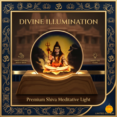 🕉️ 3D Lord Shiva Creative LED Lamp with Wooden Base